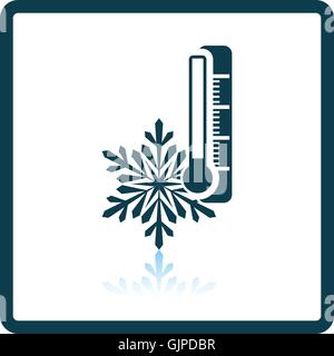 Winter cold icon. Shadow reflection design. Vector illustration. Stock Vector