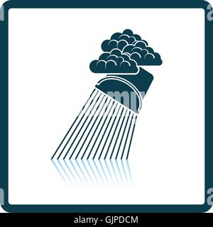 Rainfall like from bucket icon. Shadow reflection design. Vector illustration. Stock Vector