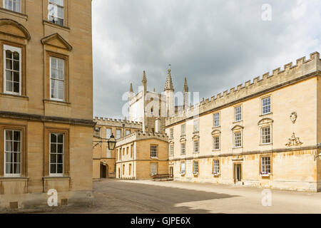 The impressive architecture of the Garden Quadrangle at New College, Oxford, England, UK Stock Photo