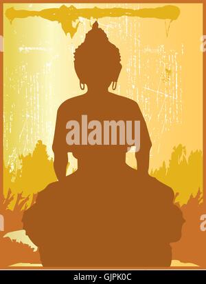 Golden Buddha Stock Vector