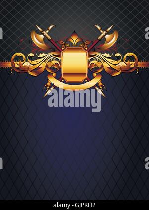 ornate frame with arms Stock Vector