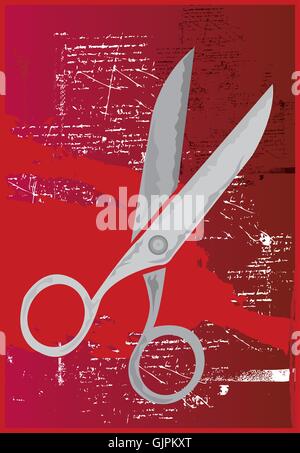 Scissors Red Stock Vector