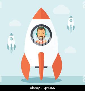 On- line business start up Stock Vector