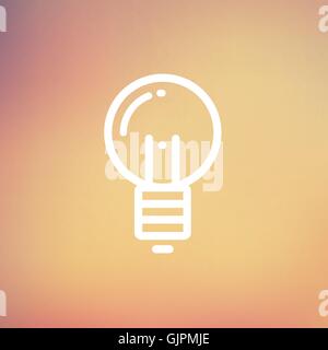 Light bulb thin line icon Stock Vector
