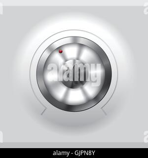 Cool metallic volume knob design Stock Vector