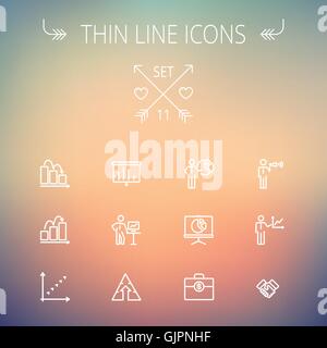 Business thin line icon Stock Vector