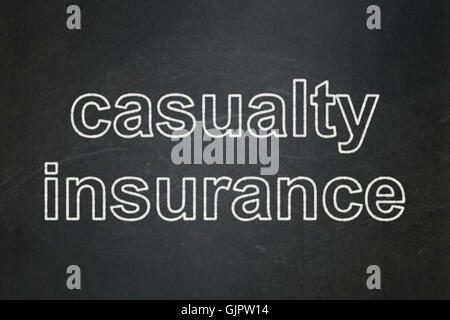 Insurance concept: Casualty Insurance on chalkboard background Stock ...