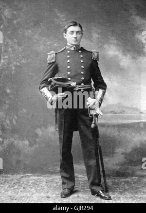 royal navy sailor officer in full dress uniform Stock Photo