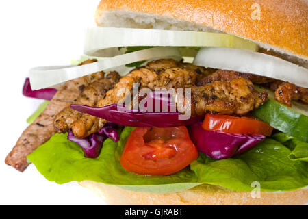 doner kebab isolated on white Stock Photo