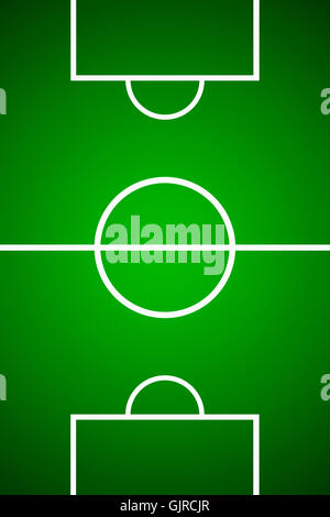 Digitally Illustrated green football pitch Stock Photo