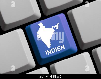 india on the internet Stock Photo