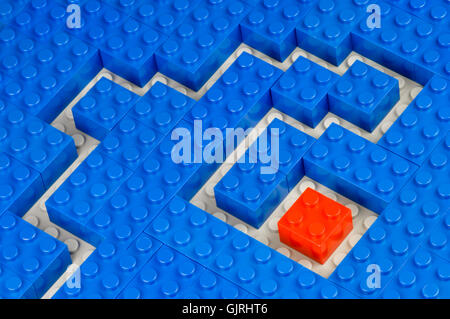 nubs cubes red and blue Stock Photo