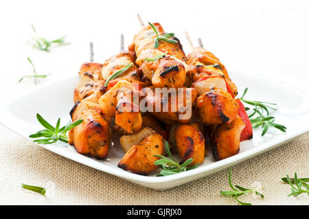 plate chicken appetizer Stock Photo