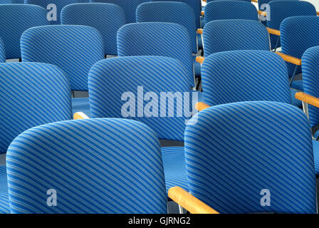 blue seats Stock Photo