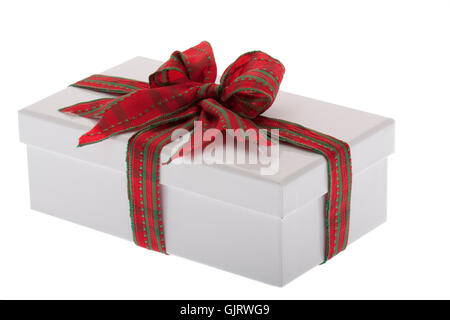 gift box with jewelry ribbon Stock Photo