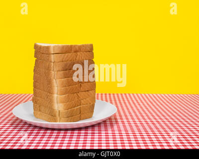 bread diet stack Stock Photo