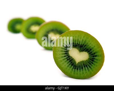 kiwi heart shape Stock Photo