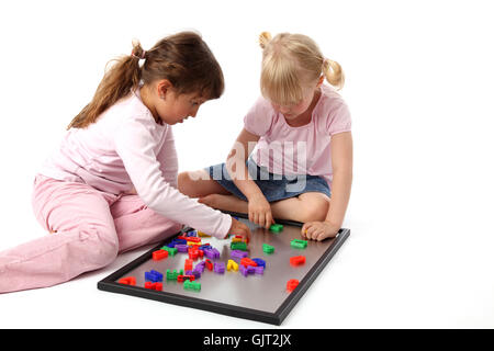 letters ABC girlfriends Stock Photo