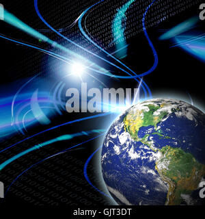 space communication abstract Stock Photo