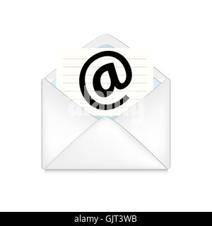 letter mail opened Stock Photo