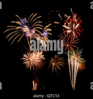 colorful fireworks Stock Photo