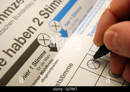 ballot for 2009 bundestag election Stock Photo