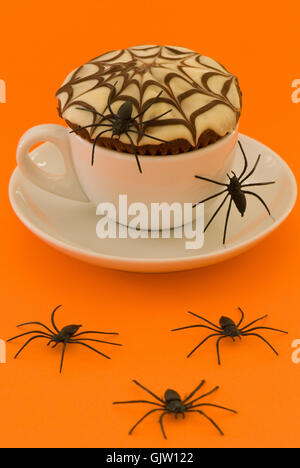 cup spider cake Stock Photo