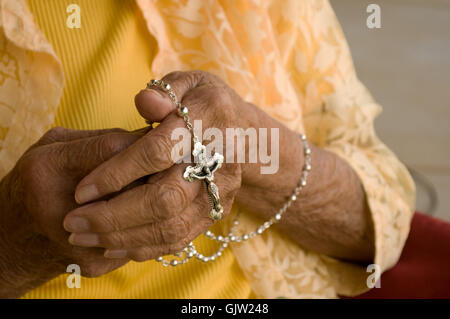 hand hands pray Stock Photo