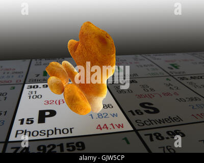 Phosphorus (P) symbol chemical element of the periodic table, 3D ...