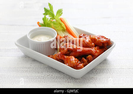 buffalo chicken wings, american food Stock Photo