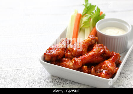 buffalo chicken wings, american food Stock Photo