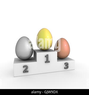 silver winner eggs Stock Photo