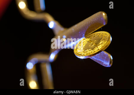 currency bear coin Stock Photo