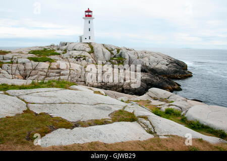 Peggys Cove Lighthouse - Nova Scotia - Canada Stock Photo