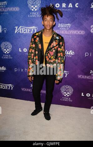 Los Angeles, CA, USA. 16th Aug, 2016. Jaden Smith at arrivals for Variety's Power of Young Hollywood Event, Neuehouse Hollywood, Los Angeles, CA August 16, 2016. Credit:  Priscilla Grant/Everett Collection/Alamy Live News Stock Photo