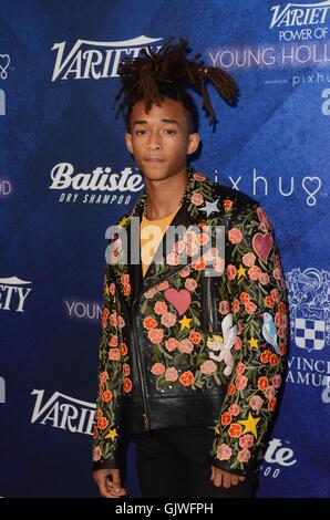 Los Angeles, CA, USA. 16th Aug, 2016. Jaden Smith at arrivals for Variety's Power of Young Hollywood Event, Neuehouse Hollywood, Los Angeles, CA August 16, 2016. Credit:  Priscilla Grant/Everett Collection/Alamy Live News Stock Photo