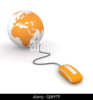 connected cord cable Stock Photo