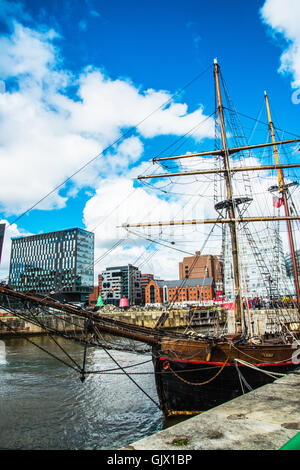tall ships in the docks Liverpool Ray Boswell Stock Photo