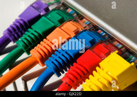 cable current conduction computers Stock Photo