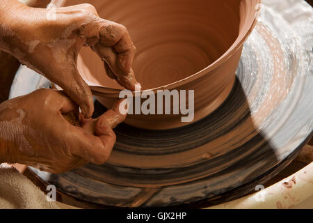 turn twirl potter Stock Photo