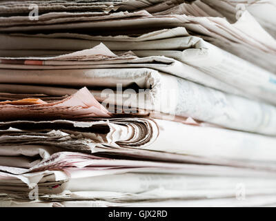 newspaper journal objects Stock Photo