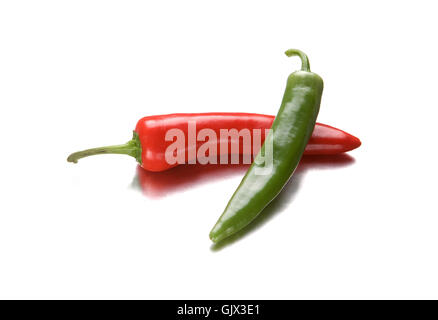 contrast trenchantly red peppers Stock Photo