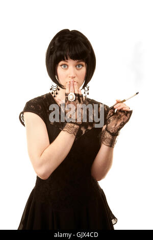 woman cigarette beautiful Stock Photo