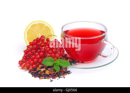 tea fruit mint Stock Photo
