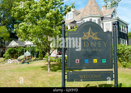 Sydney Sign - Nova Scotia - Canada Stock Photo