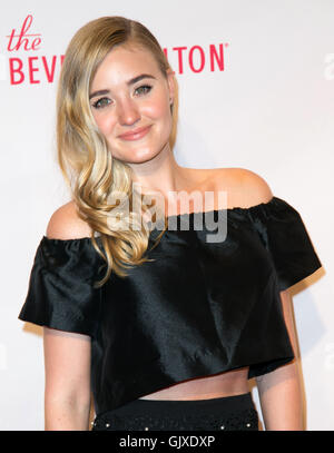 Celebrities attend 23rd Annual Race To Erase MS Gala - Red Carpet at The Beverly Hilton Hotel.  Featuring: AJ Michalka Where: Los Angeles, California, United States When: 16 Apr 2016 Stock Photo