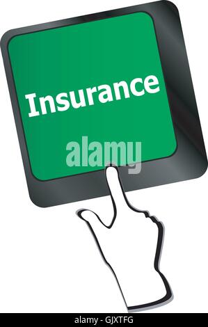 Insurance key in place of enter key vector Stock Vector