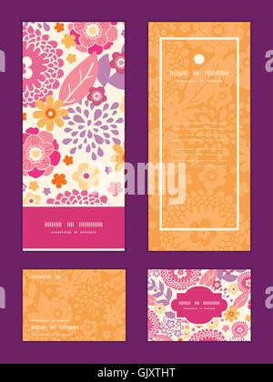 Vector warm summer plants vertical round frame pattern invitatio Stock ...