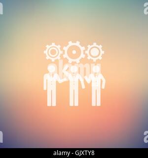 Business concept in flat style icon Stock Vector