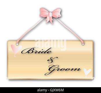 Bride and Groom Stock Vector